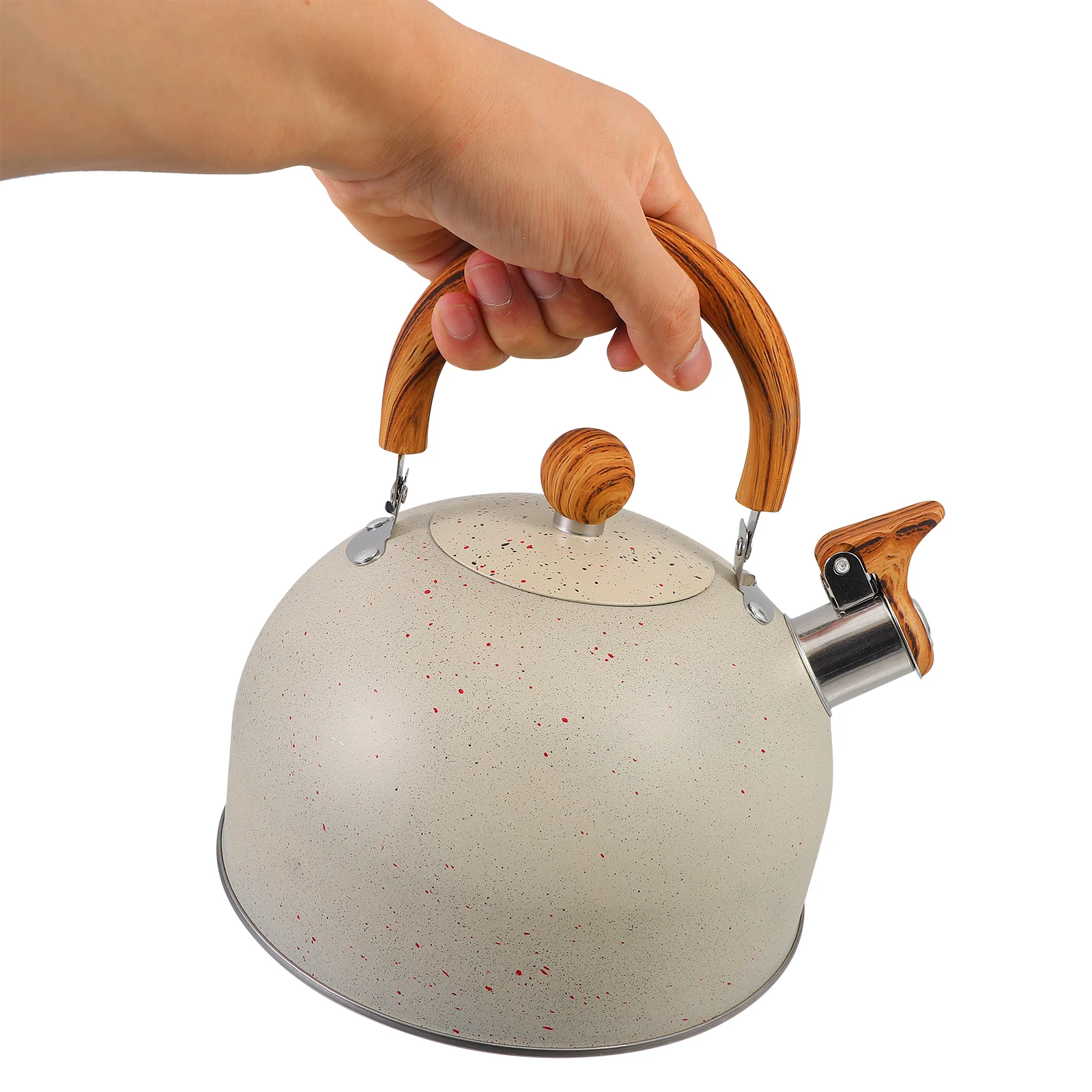 

Stainless Steel Whistling Kettle 2 5L Capacity Tea Pots Water Boiling Kettle Anti Scalding Handle Stovetop Boiler Household