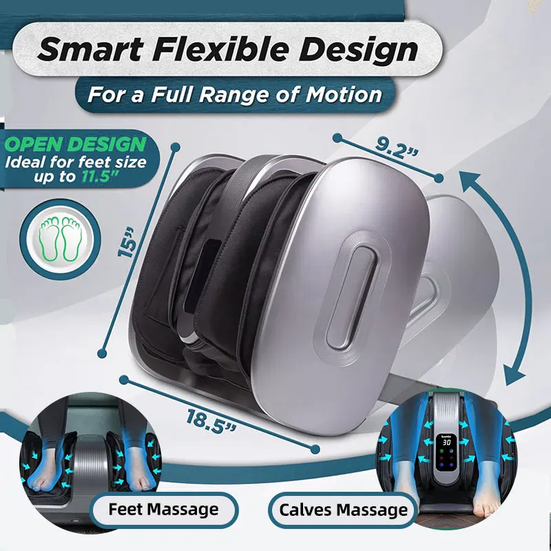 Electric Hot Selling Kneading Roller Vibration Massage Leg and Foot Massage Machine with cold For Home or Office Use