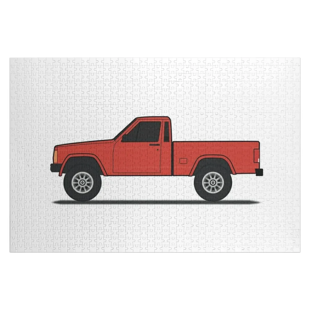 

Comanche MJ pickup truck red OEM turbine wheels Jigsaw Puzzle Woods For Adults Baby Wooden Customizable Gift Puzzle