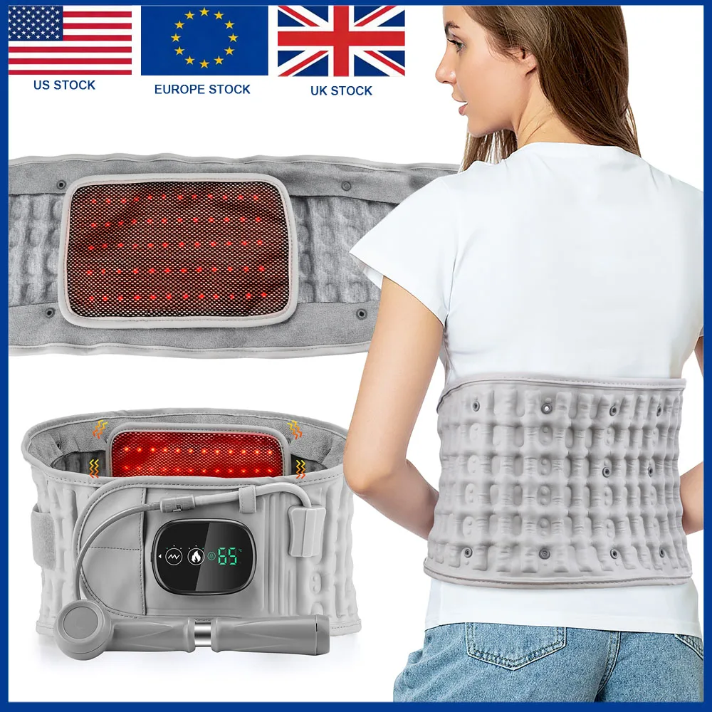 

Электрическое поясничное тяговое устройство, массажер для талии, подушка безопасности с подогревом, надувной декомпрессионный пояс для спины, горячий компресс, поддерживающий пояс