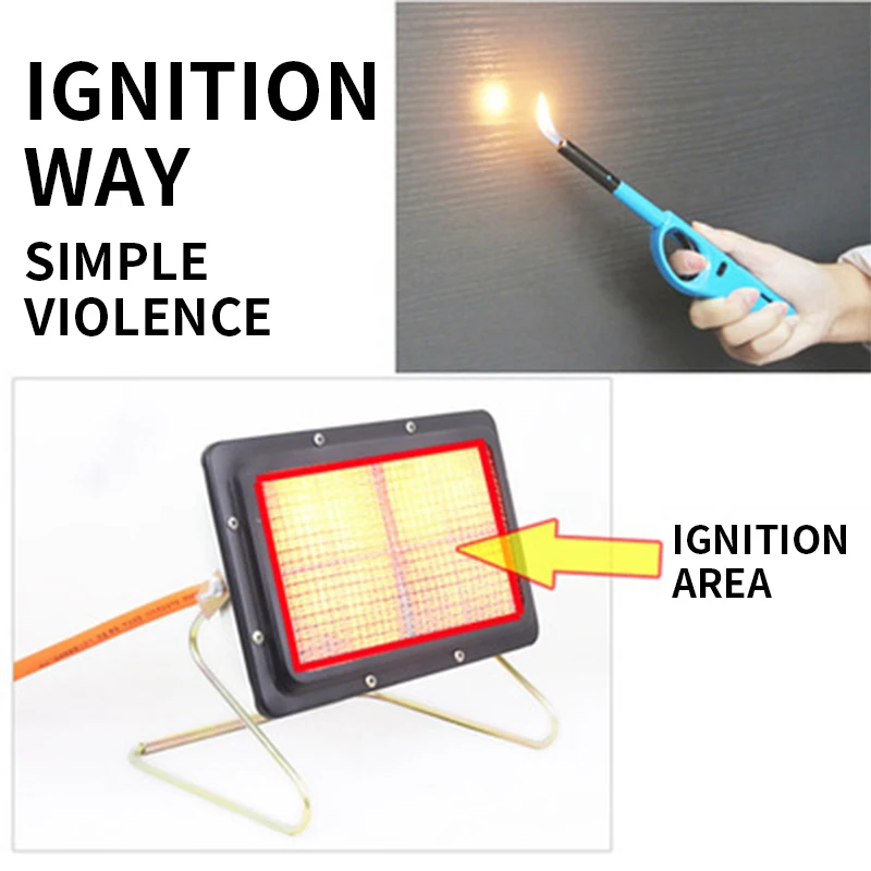 Calentador de Gas infrarrojo para exteriores/interiores, Mini estufa de calefacción de Gas infrarrojo, calentador de propano/Gas Natural para el hogar