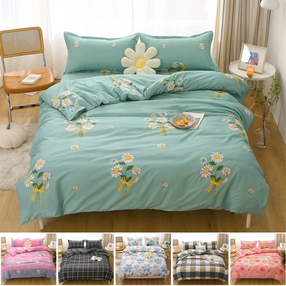 

1PC Thickened Sanding Quilt Cover Student Apartment Hotel Bedding Sheet Single Twill Skin-friendly Quilt Cover with Pillowcase