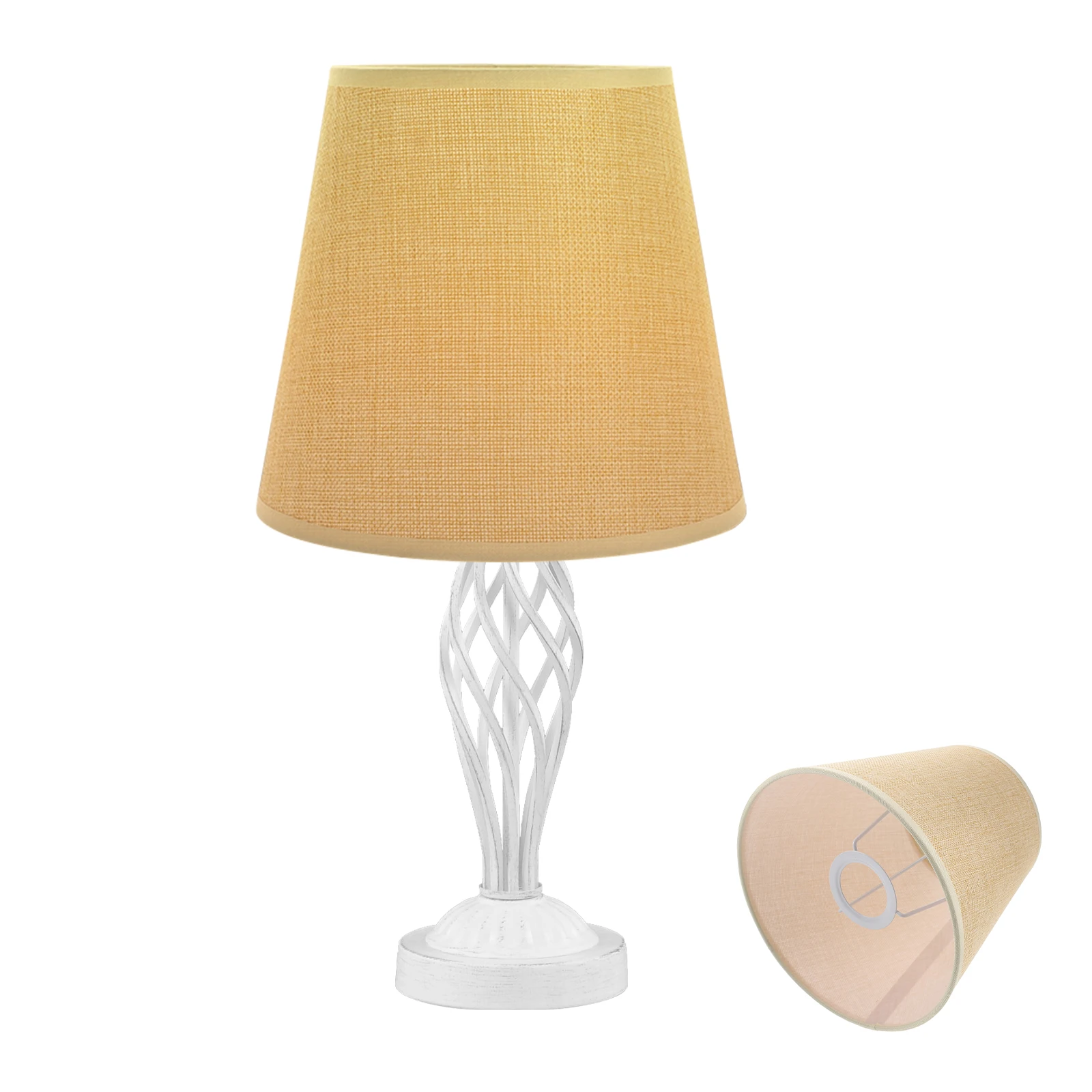 

Fabric Table Floor Light Shade Cover Lamp Cover For Bedroom Living Room Desk Table Lamp Shade Replacement (E27)