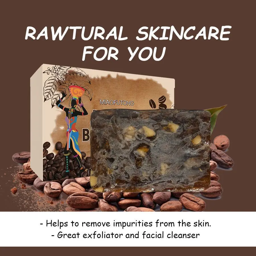 African Black Soap 150g Shea Butter Essential Oil Handmade Soap Cleansing Bath Gentle Deep Cleansing Improve acne Skin Skincare