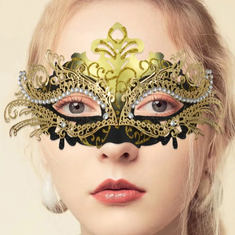 

Hot-selling Luxury Party, Film and Television Performance, Eye Mask, Metal Phoenix-tailed Painted Diamond Mask, Holiday Dance
