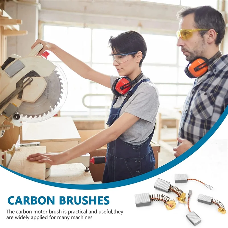 24 Pcs Electric Motor Brushes Carbon Brushes Power Tool Replacement Part for Repair Power Tool 12 Different Sizes
