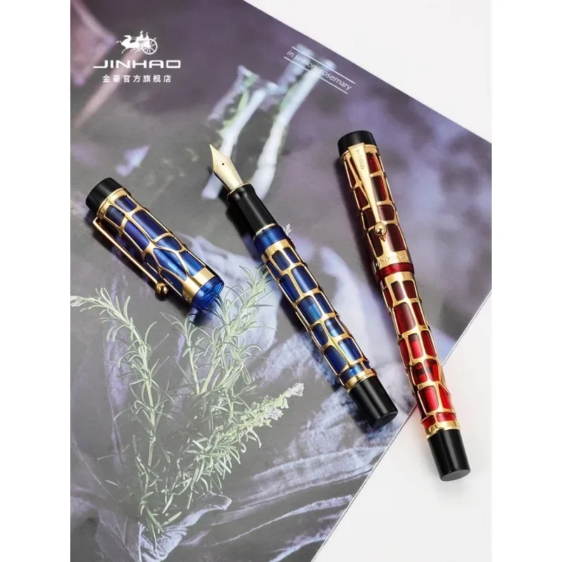 New Jinhao Century 100 Hollow Series 2024 Mb Luxury Ballpoint Pens Fountain Pen Elegante Business Office School Writing Gift