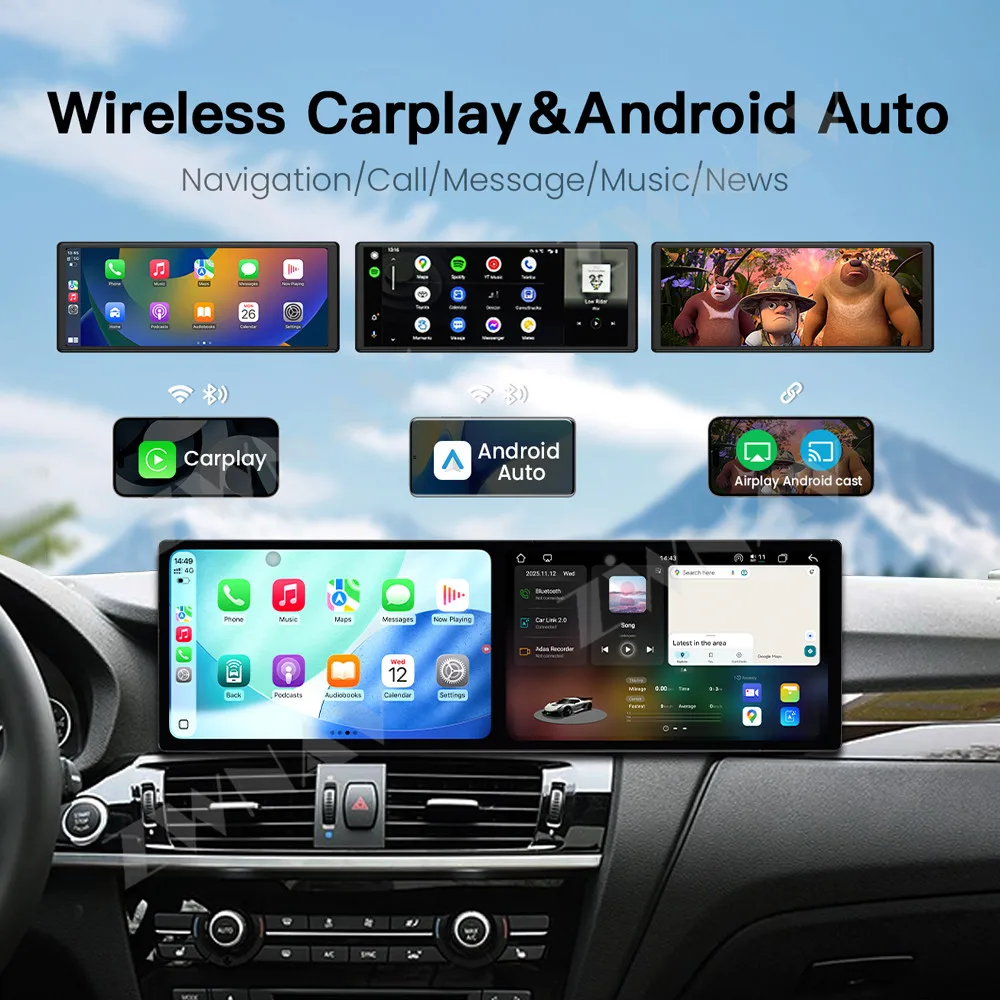 

Автомобильный радиоприемник Carplay с экраном 18,2 дюйма для BMW X3 F30 F31 F34 F35 2016-2018 EVO Android 15, GPS-навигатор, мультимедийный плеер, головное устройство