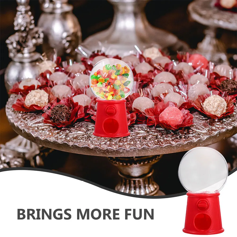 

2 Pcs Mini Gumball Machine Candy Reusable Plastic Kids Toy Green Party DIY Decoration Hand Eye Coordination Fun