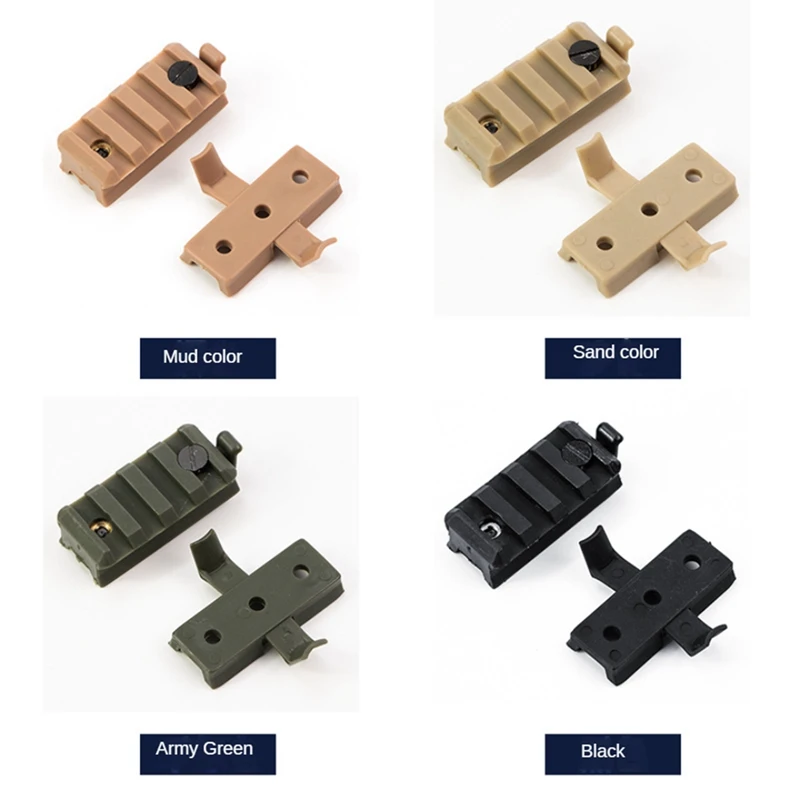 Nylon Lead Rail Helmet Flashlight Clip Universal Helmet 20Mm Accessories Flashlight Clip 1 Pair C