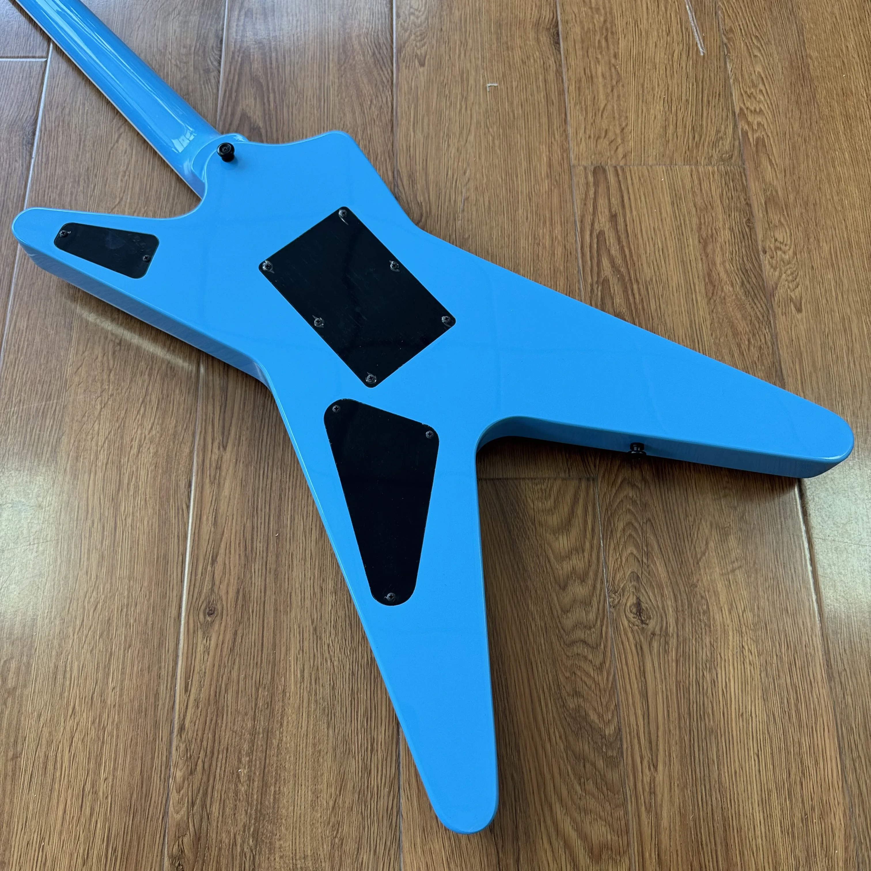 Dimebag Lightning Electric Guitar Blue‑Black Gradient Finish Gold Accessories Double Tremolo Bridge Ideal Christmas Gift