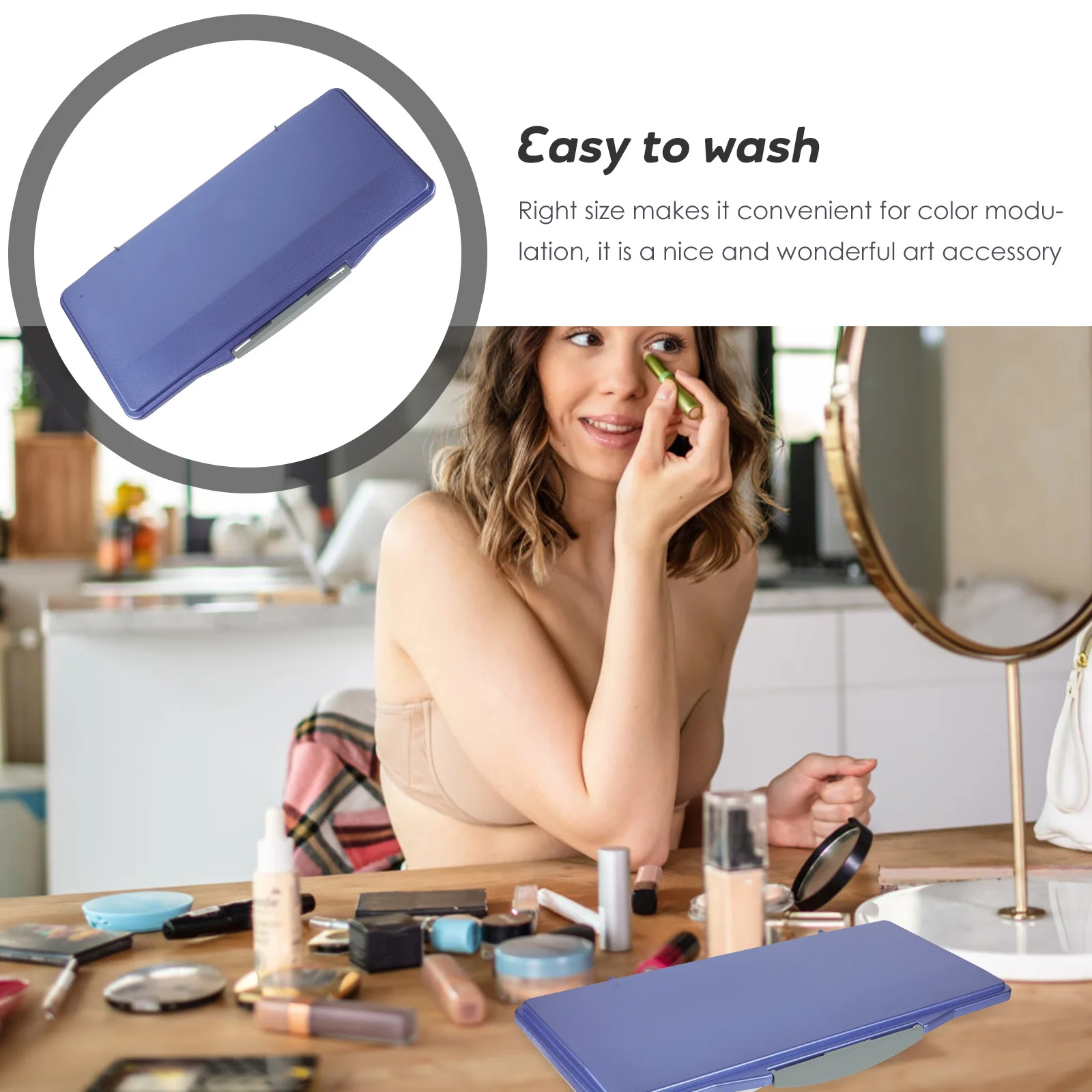 

Портативная коробка для акварельных красок с отделениями, легко очищаемый держатель пигмента для смешивания цветов, идеальный подарок для любителей живописи