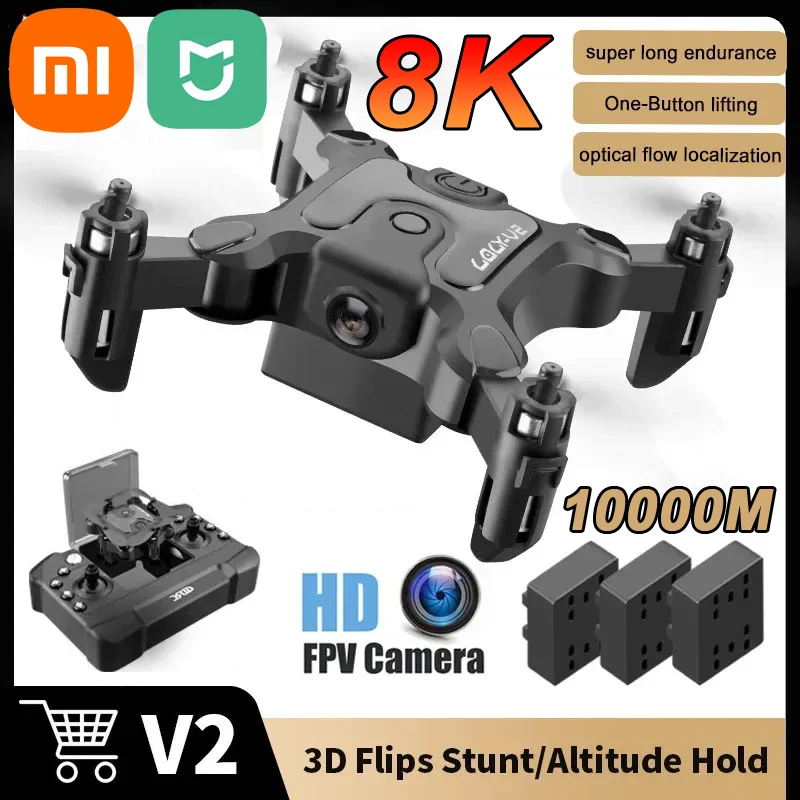 Xiaomi Mijia V2 Mini Drone with Camera  4K 1080P HD UAV WiFi Fpv Height Hold Foldable RC Quadcopter Dron Kids Toys Gift