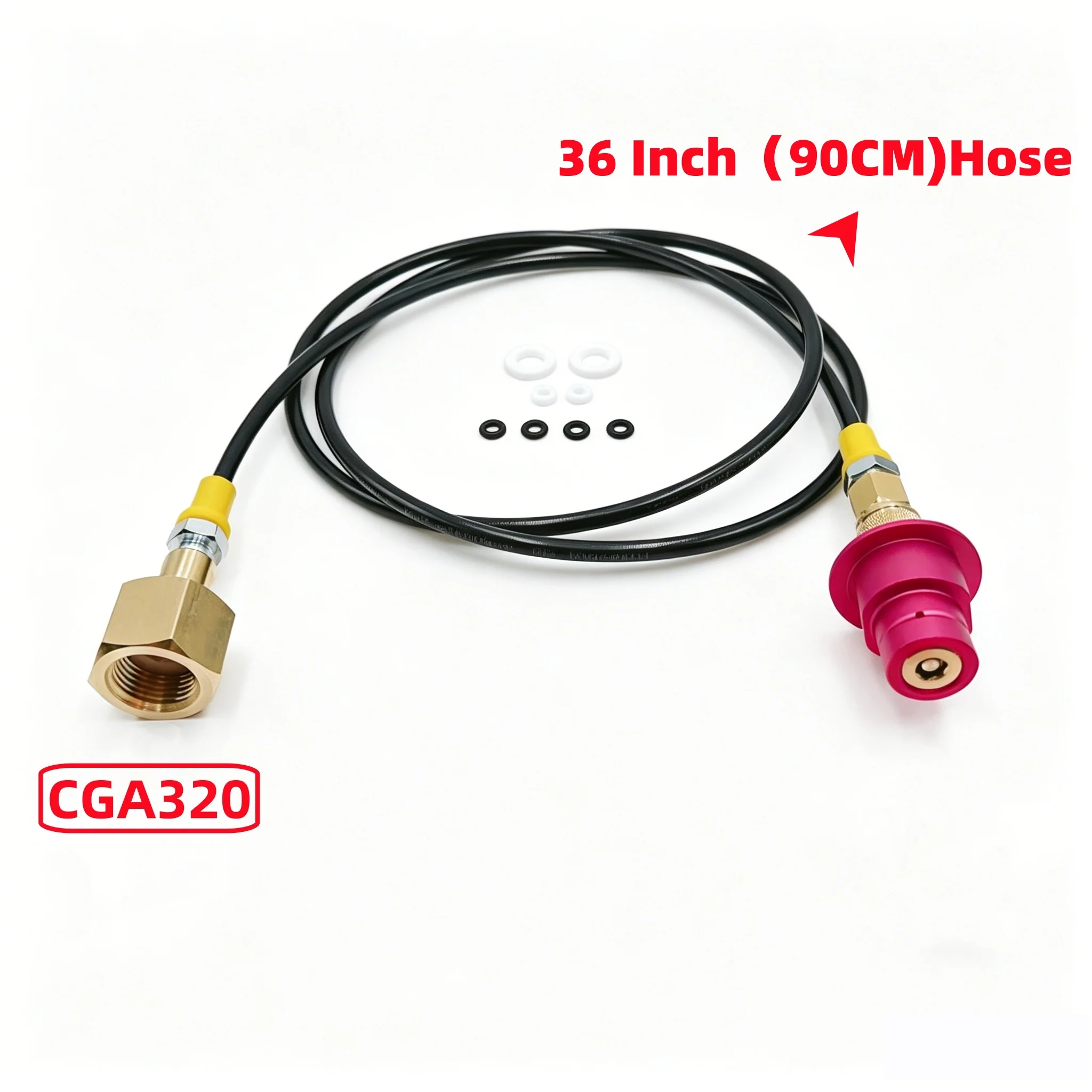 NEUER SODA Quick Connect Terra DUO Art Adapter-Schlauchkit für externe CO2-Tanks W21.8-14 oder CGA320 G3/4 G5/8 mit Schnellverschluss – Detail 3