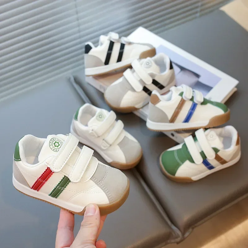 

Children's Gump Shoes Rubber Bottom Spring and Fall Four Seasons Models Boys and Girls Soft Bottom Casual Sneakers White Shoes