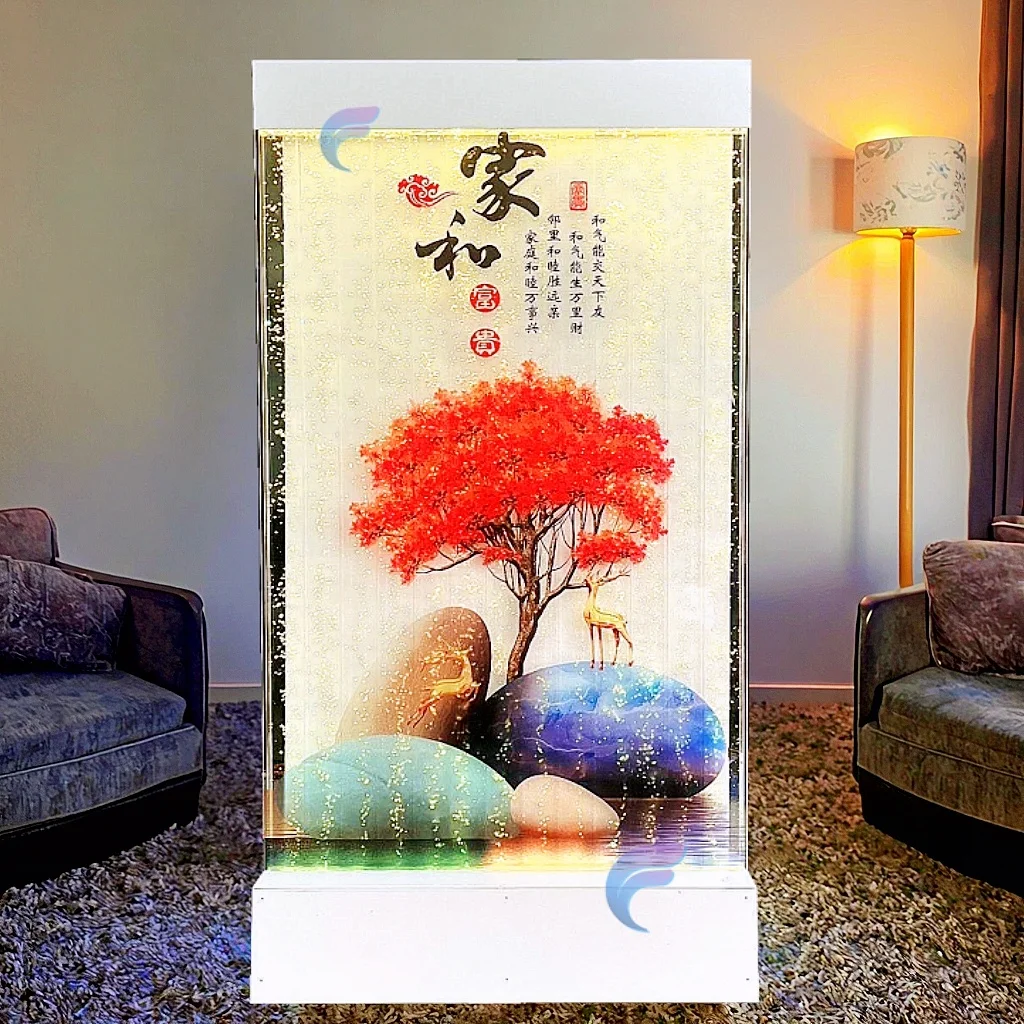 

Customization.Home Furniture Waterfall with LED Lights Acrylic Water Bubble Panel
