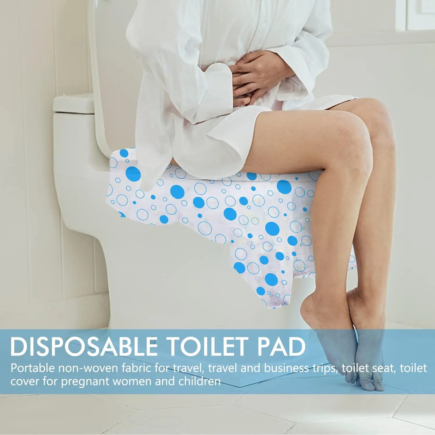 20pcs Travel Disposable Toilet Seat Covers Mat Toilet Paper Single Packed Ideal For Travel Public Toilets Bathroom Accessories