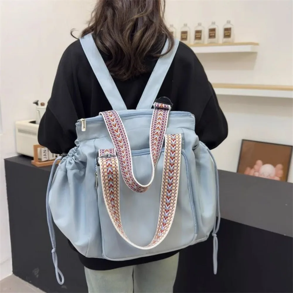 Multifunctional Travel Storage Bag Lightweight Large Capacity Mommy Bag Cradle Design Oxford Cloth Tote Bag Mother Baby Outing