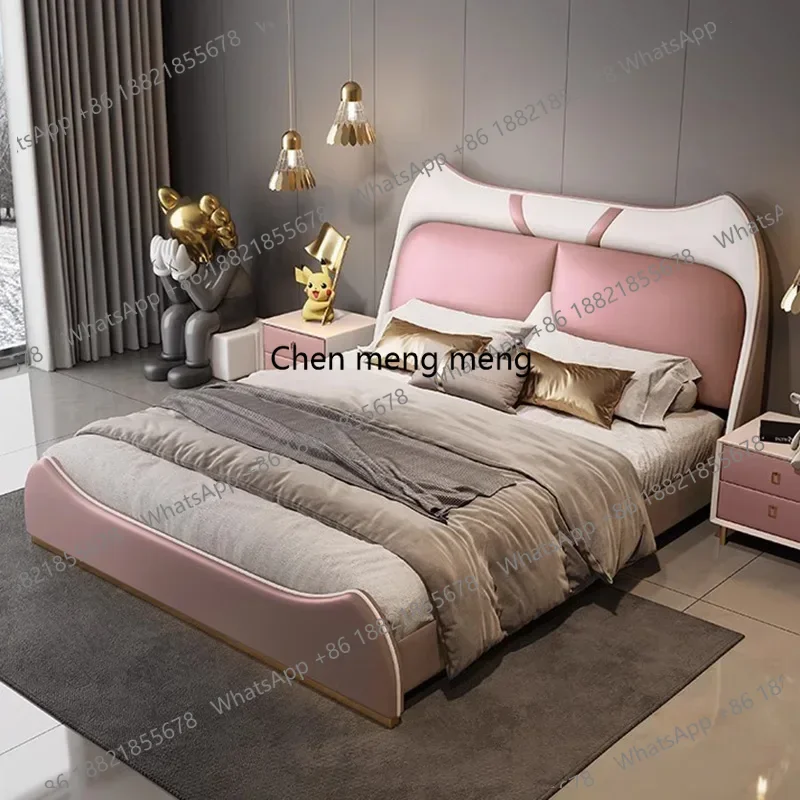 Children Double Bed Baby Wooden Design Storage Massage Bed Modern Castle Frame Full Princess Sleeping Beliche Unique