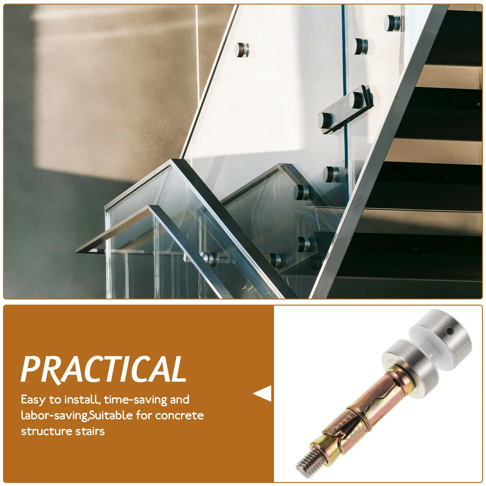 

Glass Fixed Fitting Stainless Steel Standoff Screws For Railing Balcony Stair Glass Support Bracket Hardware