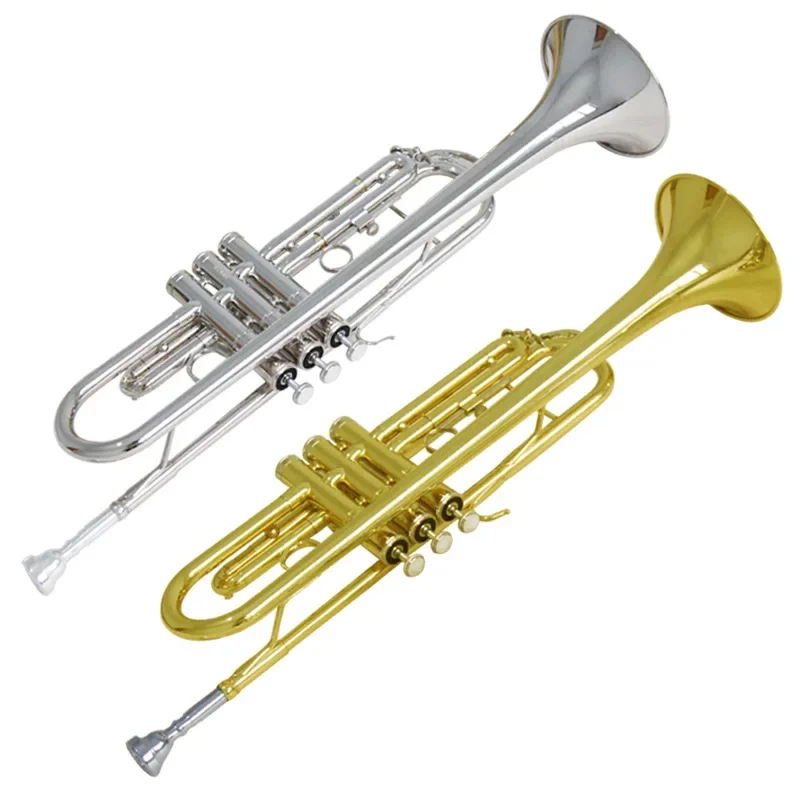 Trompeta, oro, plata, B plana para principiantes.