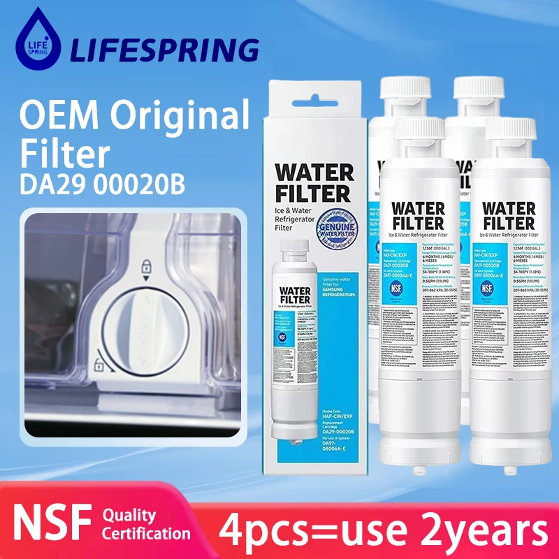 

Replacement for Samsung DA29-00020B Water Filter HAF-CIN/EXP, DA29-00020B, HAF-CIN, DA29-00020B-1, RF28HMEDBSR, RF263BEAESR