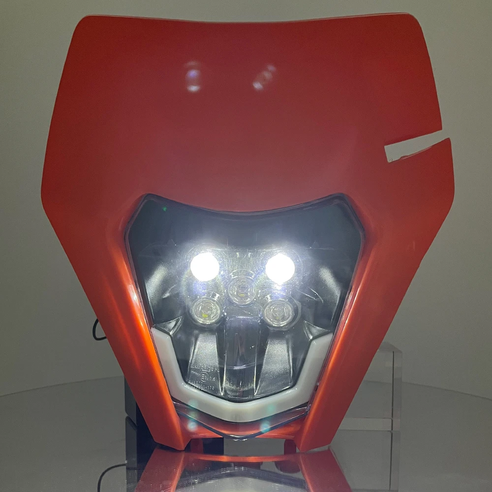 Placa de faro LED Universal para motocicleta, faros de Motocross para KTM, EXC, XC, SX, MX, XC, 125, 250, 300, Supermoto Enduro