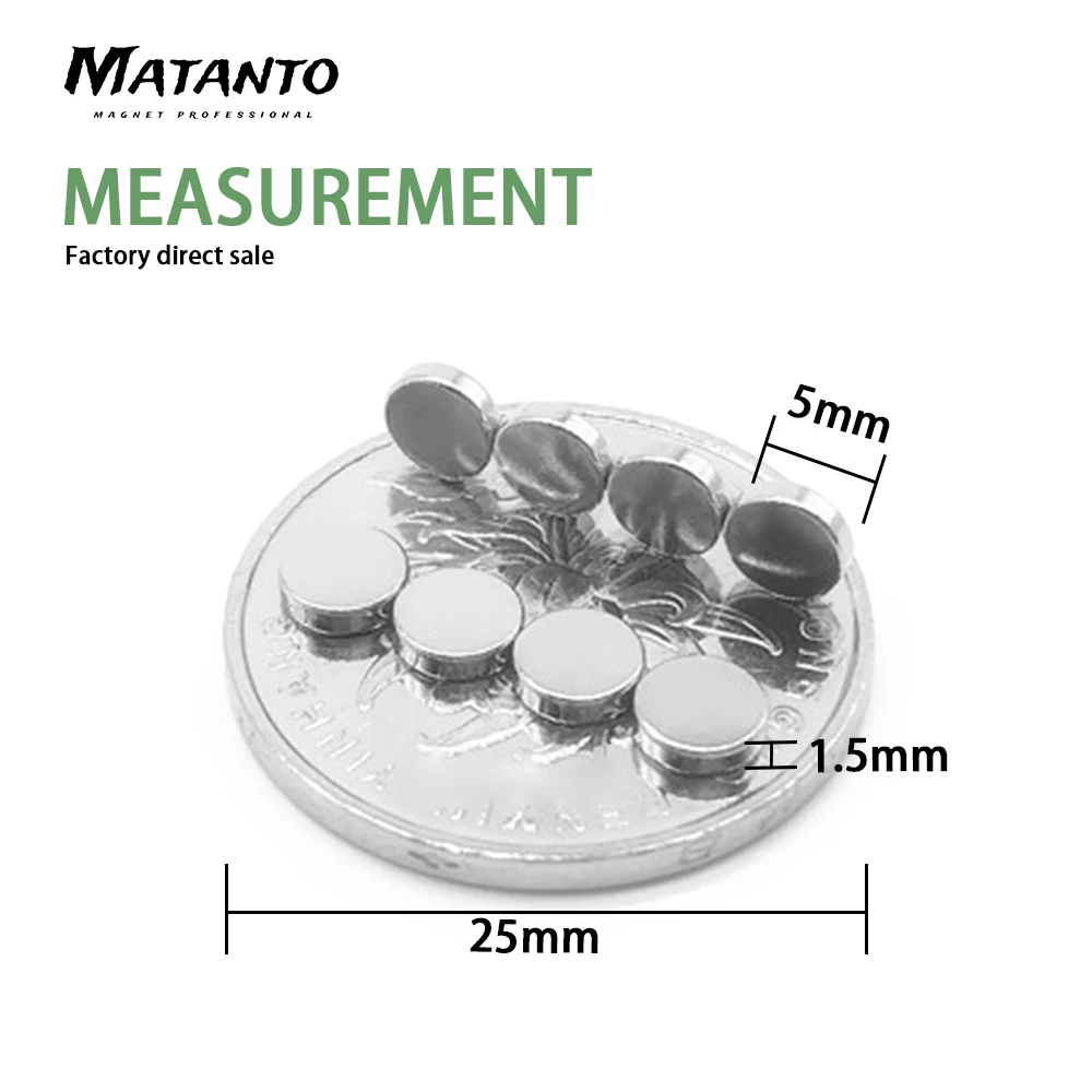 20/200/50/500Pcs 5x0.5 5x1 5x1.5 5x2mm Aimant Petit Rond aimants Forts de Néodyme de Terre Rare Aimant Aimant De Conception