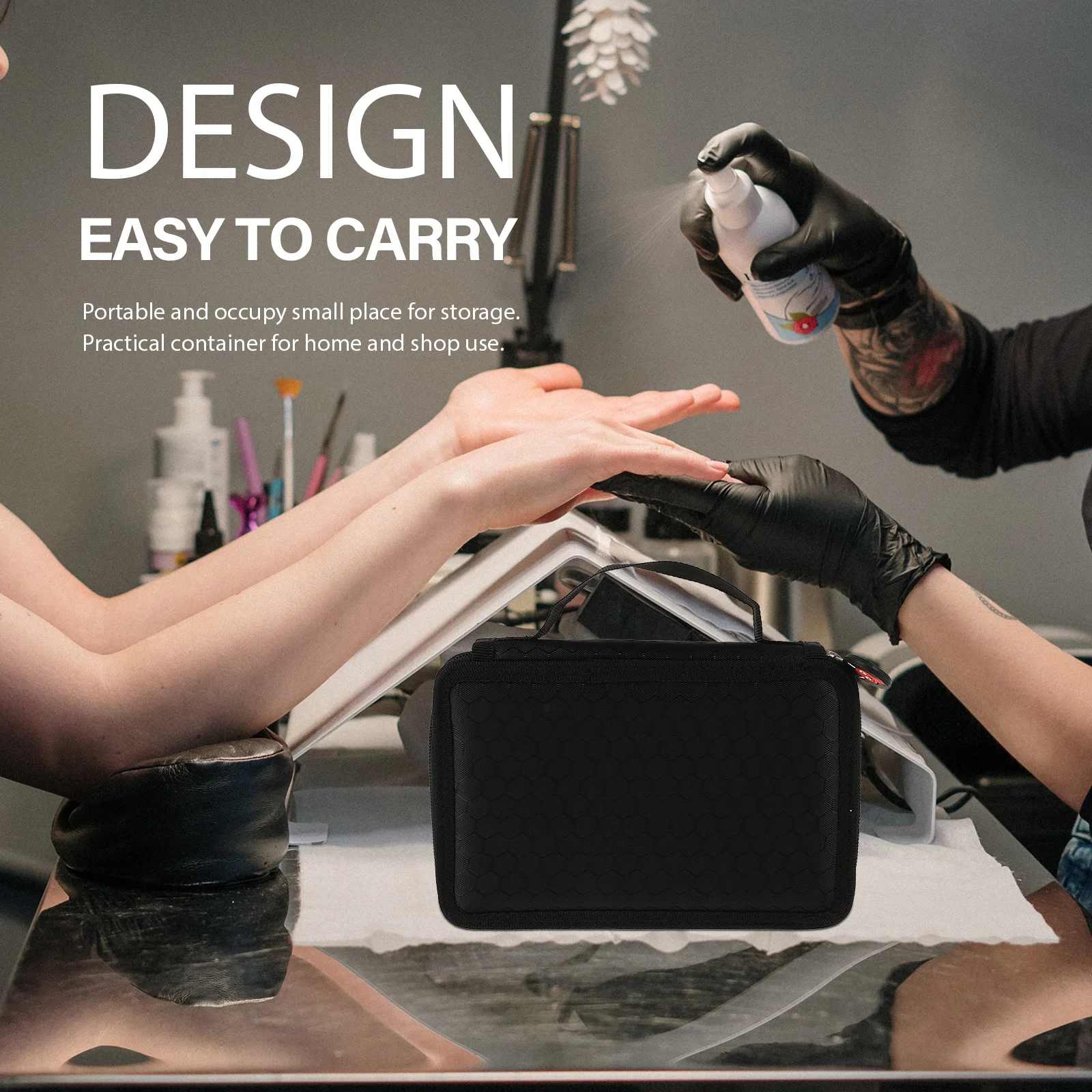 

Nail Art Storage Holder Waterproof Portable Manicure Pen Case Large Capacity Brush Organizer Nail Salon Supplies