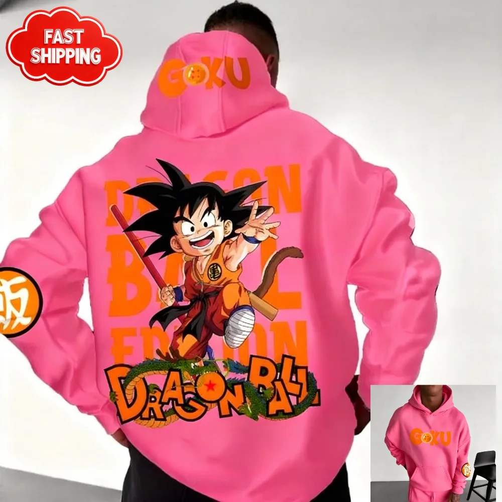 Dragon Ball Anime Hoodie Kid Goku Graphic Men Women Cotton Oversized Comfort Fit Sweatshirt Unisex Streetwear Autumn Winter​