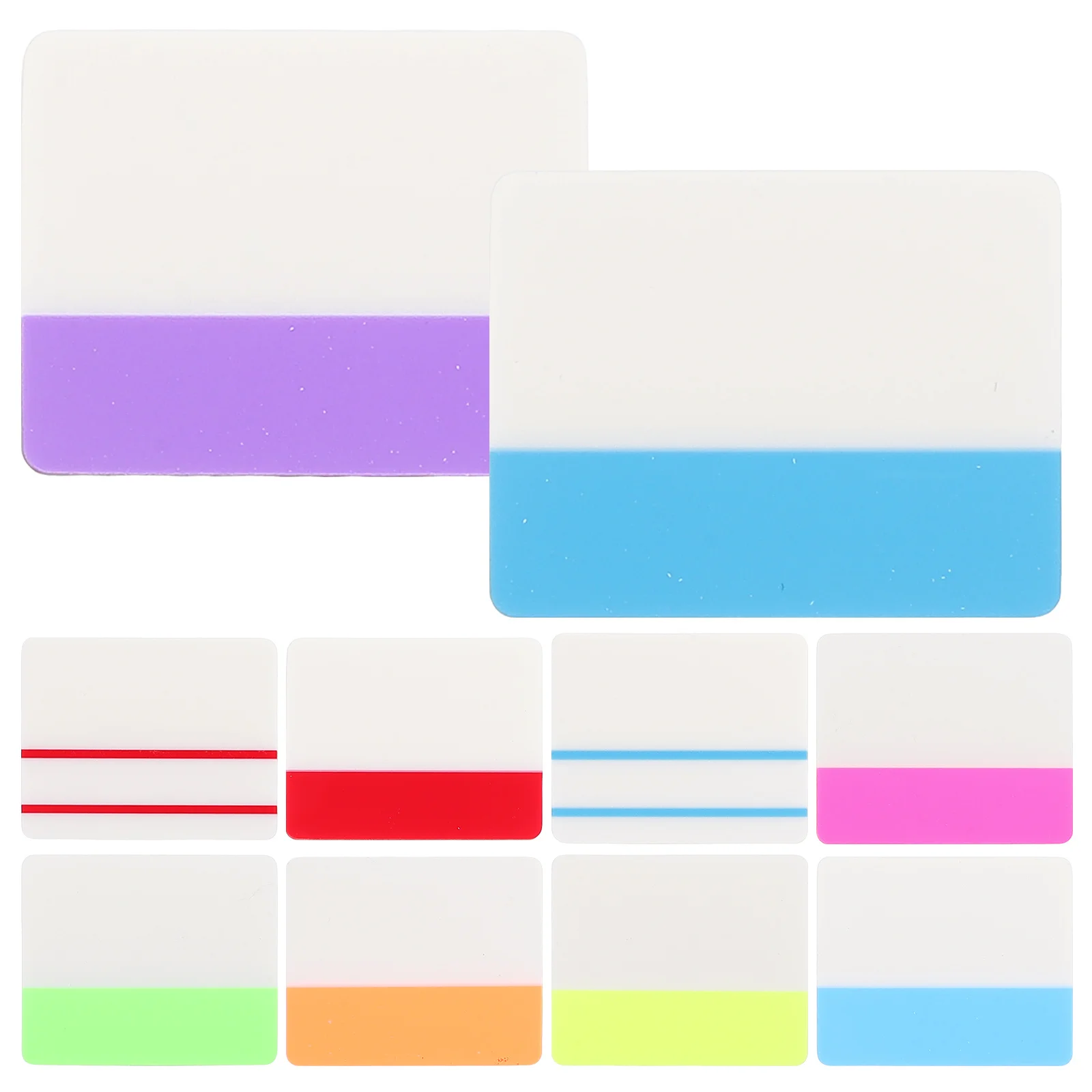 Bloc de notas fluorescentes, 10 libros, translúcidos, portátiles, para planificar, planificar, escritura suave, pestañas adhesivas