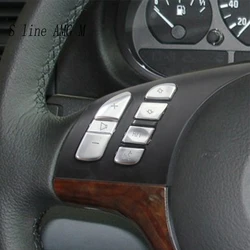For BMW 3 Series E46 M3 1998-2004 Car Styling Steering Wheel Switch Buttons Console Cover Sticker Trim Interior Auto Accessories