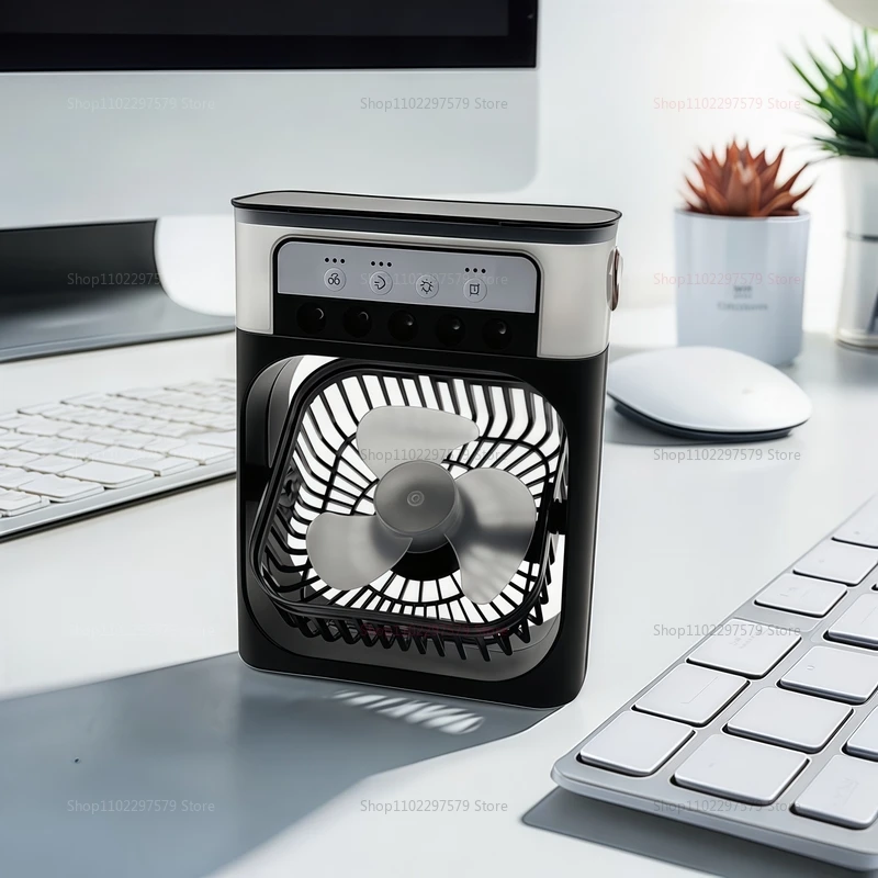 3-in-1 Portable Air Cooler Fan Humidifier LED Night Light Office Home Mini Air Conditioner Air Purifier
