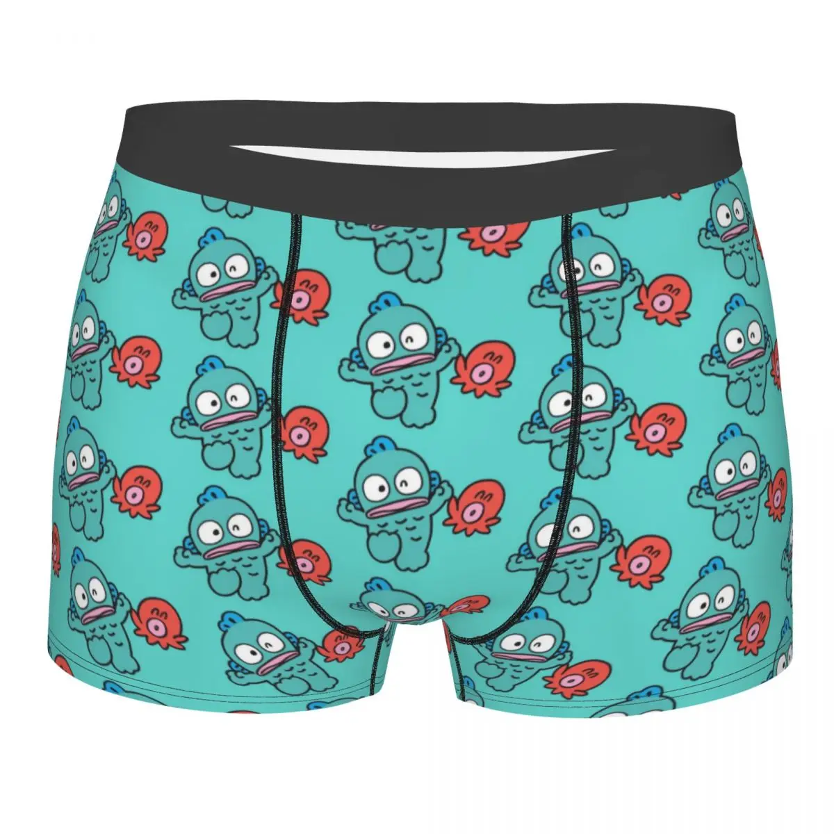 

Шорты-боксеры с героями мультфильмов Hangyodon на заказ для Homme, нижнее белье с 3D принтом, трусы, мягкие трусы