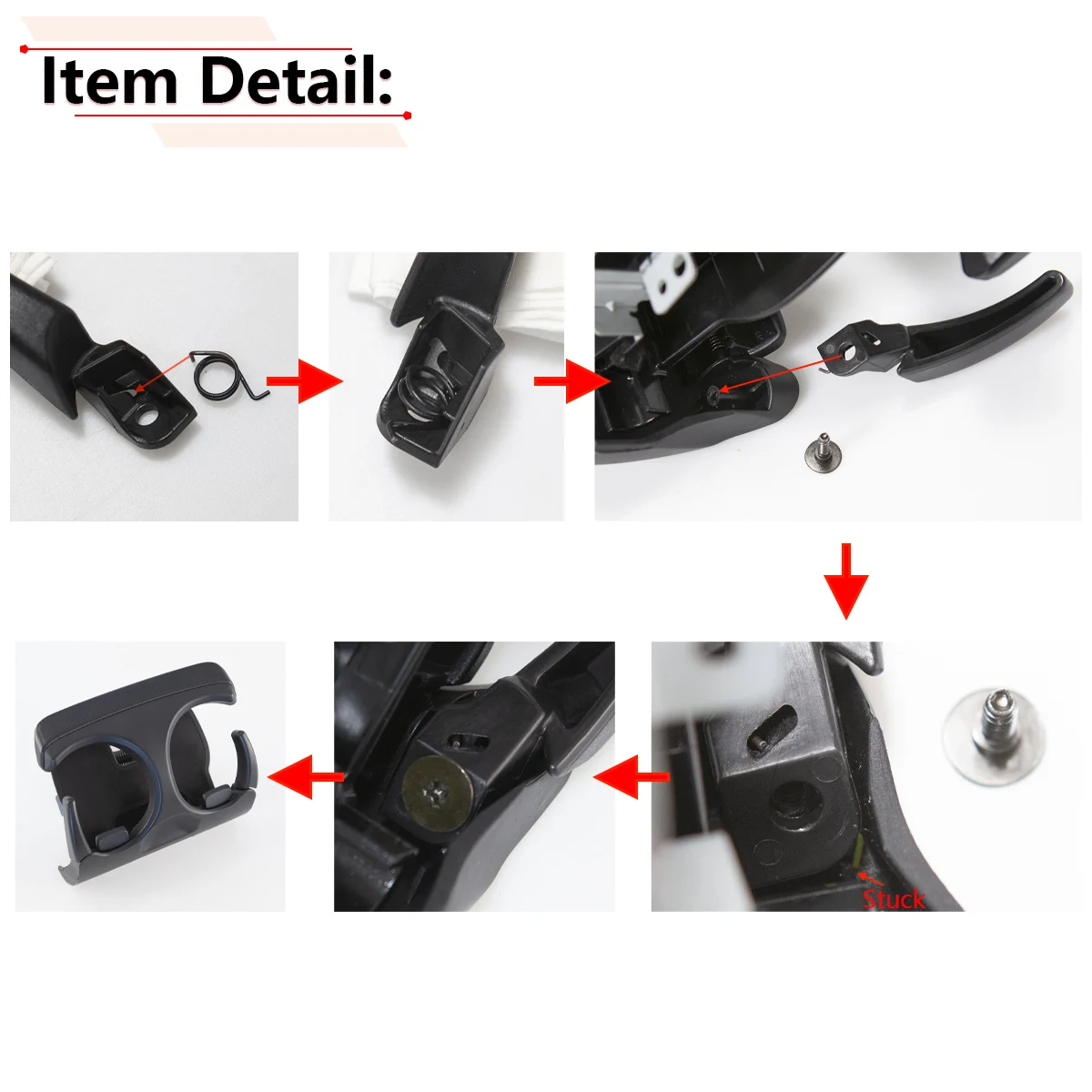 Ersatz-Armlehnen-Kits für den vorderen Mittelkonsolen-Getränkehalter für Lexus LS430 2001-2006 55620-50030-A1 – Detail 2