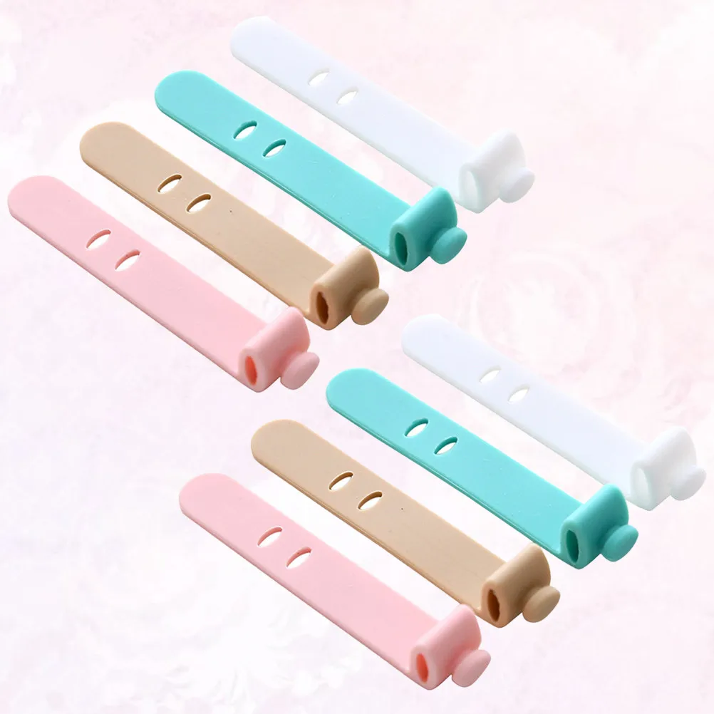 32Pcs Silicone Cable Organizer Desktop Cord Holder Flexible Clip for Home Office Data Line Management Cable Storage Holder