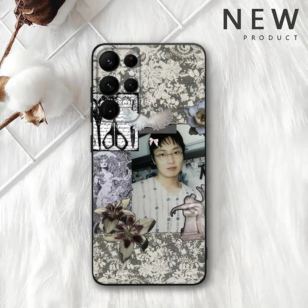 R-Roh J-Jae-Won 電話ケース サムスン S 25、24、23、22、30、21、10、9、ウルトラ、プラス、ライト、FE、4、5G ブラック ソフトケース