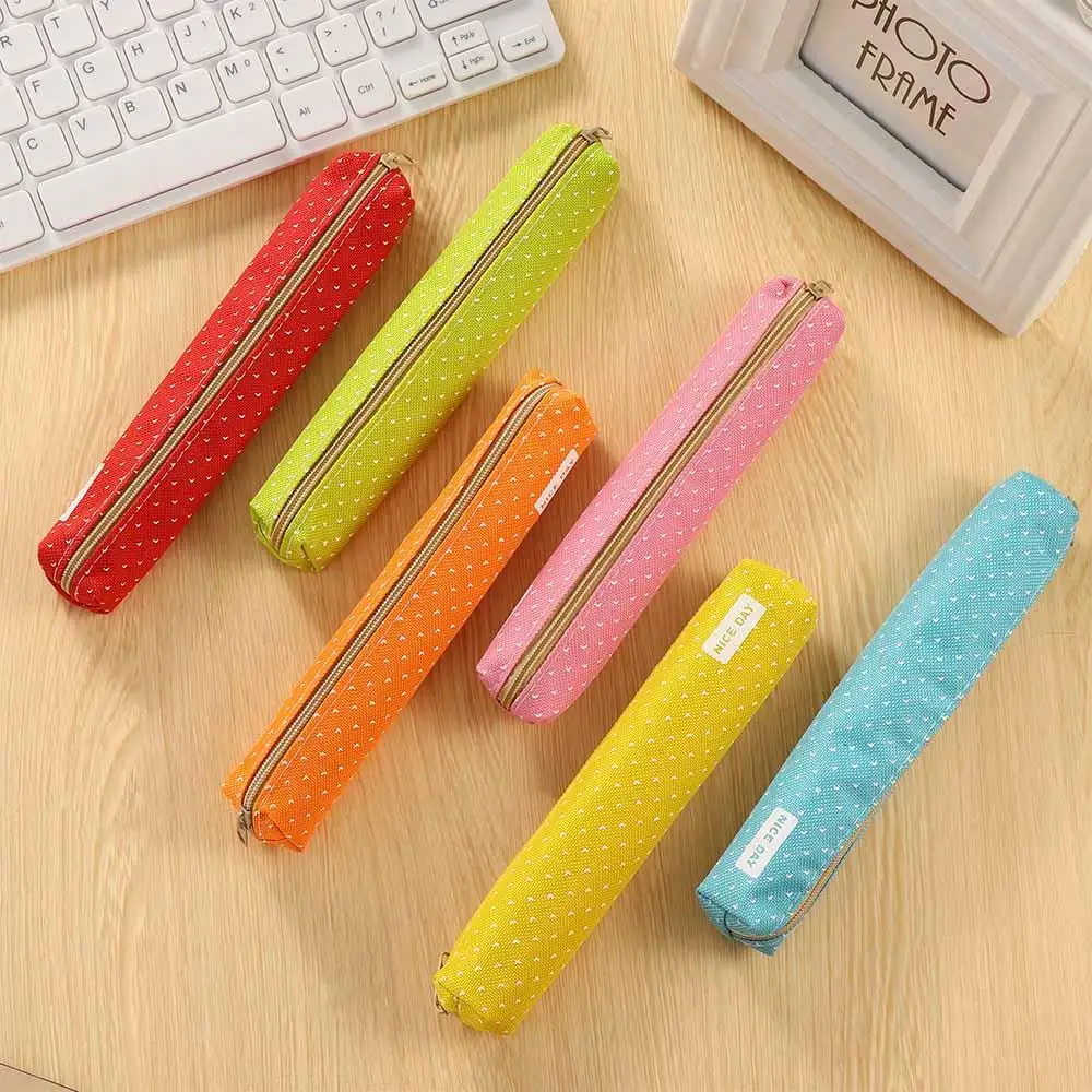 

Kawaii Wave point Stationeries Pouch Super Slim Student Supplies Stationery Pen Bag Pencil Box Pencil Case Pencil Pouch