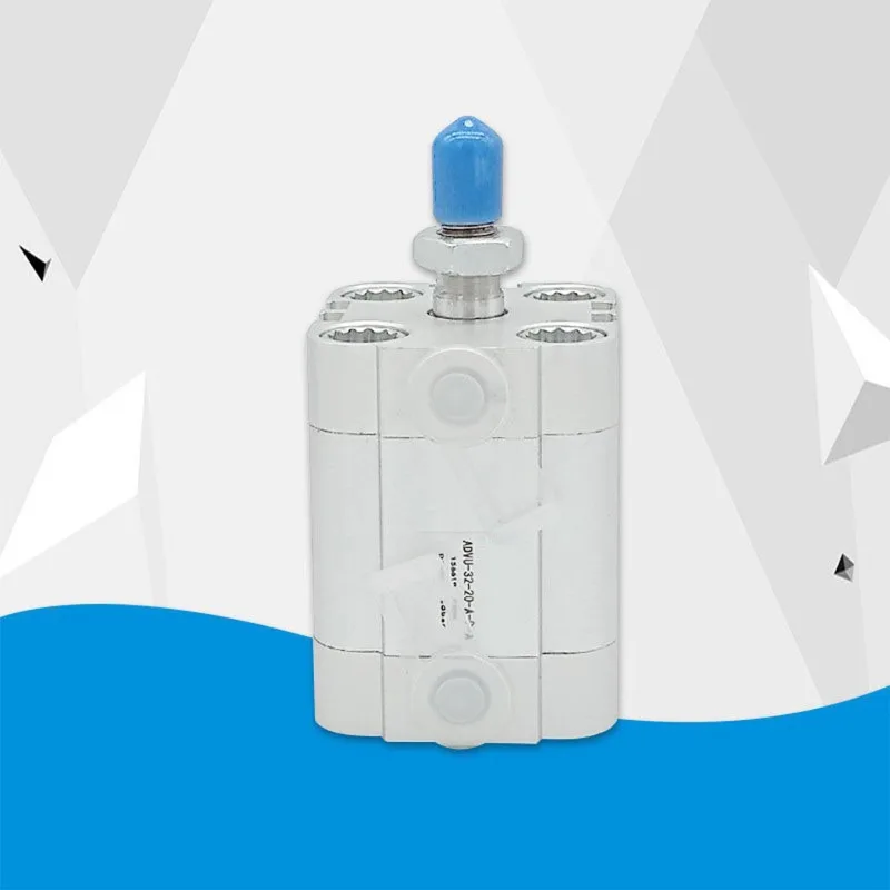 ADVU Compact Thin Air Cylinder Double Acting Pneumatic Cylinder Bore 12/16/20/25/32/40/50/63/80-A-P-A/P-A Multiple Strokes