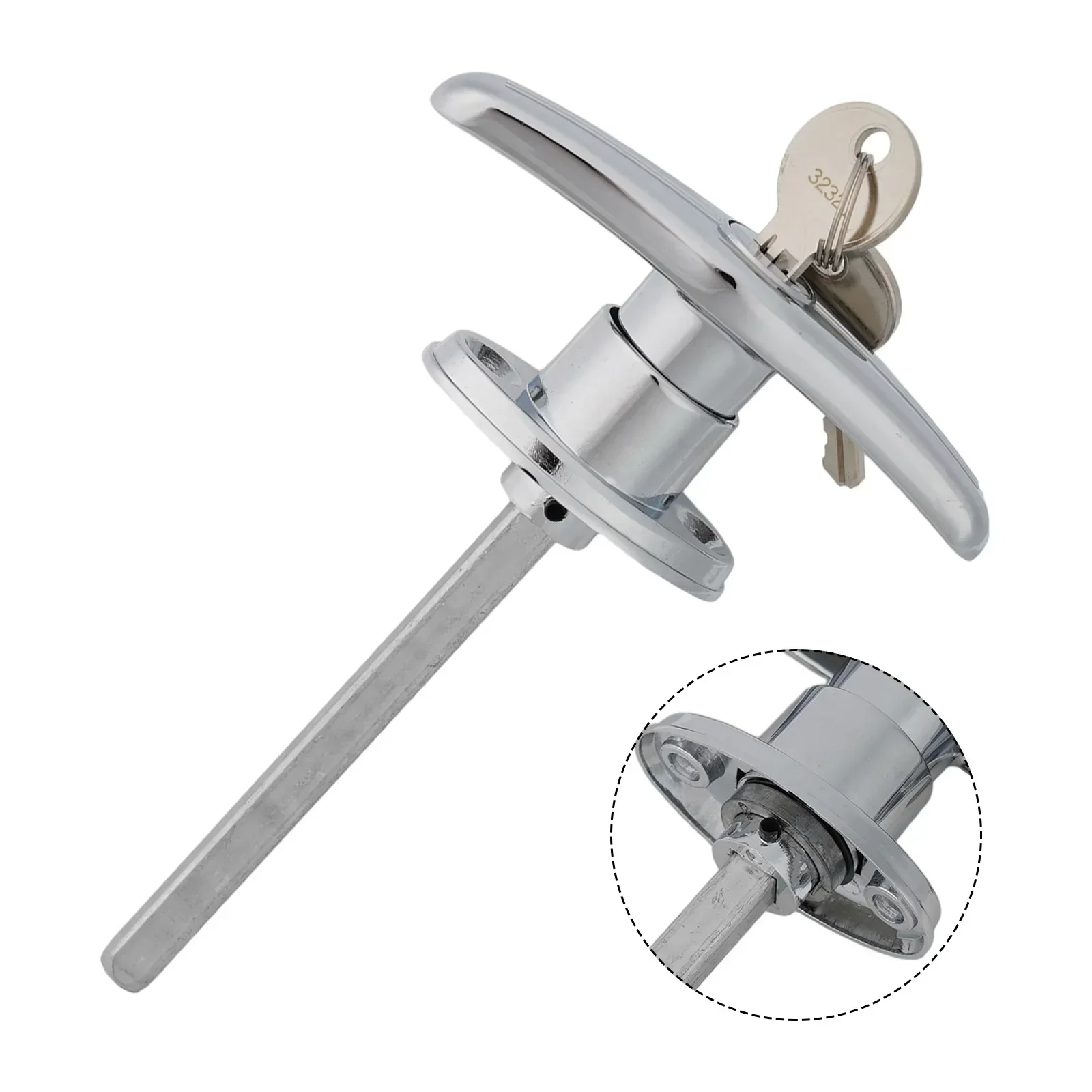 T-Shaped Handle Lock Garage Door Lock Zinc Alloy Anti-theft Lock For Caravan Garage Shed Campervan Cabinet Furniture Hardware