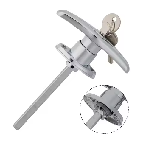 T-Shaped Handle Lock Garage Door Lock Zinc Alloy Anti-theft Lock For Caravan Garage Shed Campervan Cabinet Furniture Hardware