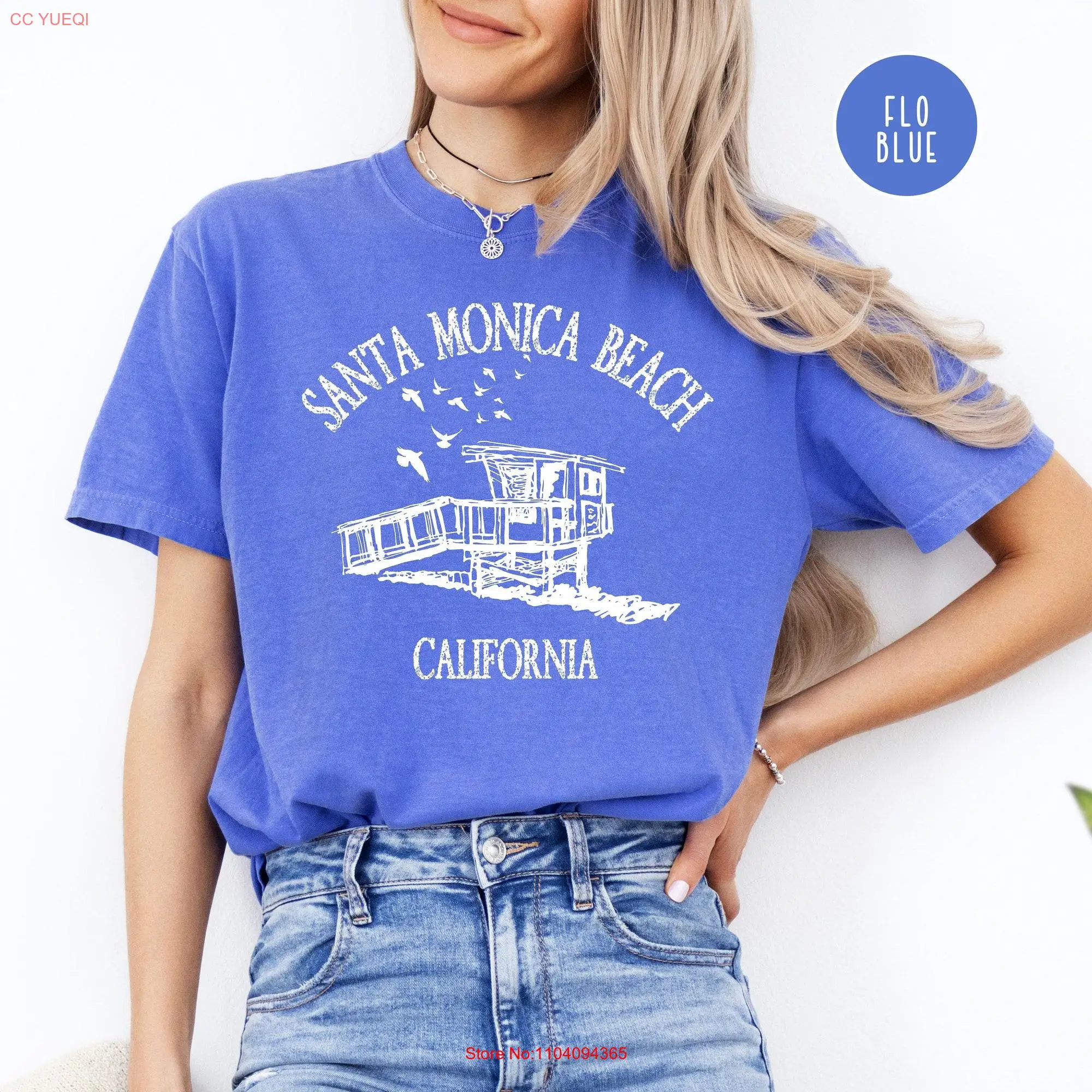 Santa Monica California Comfort Colors Beach T Shirt Grunge Vacation GifT long or short sleeves