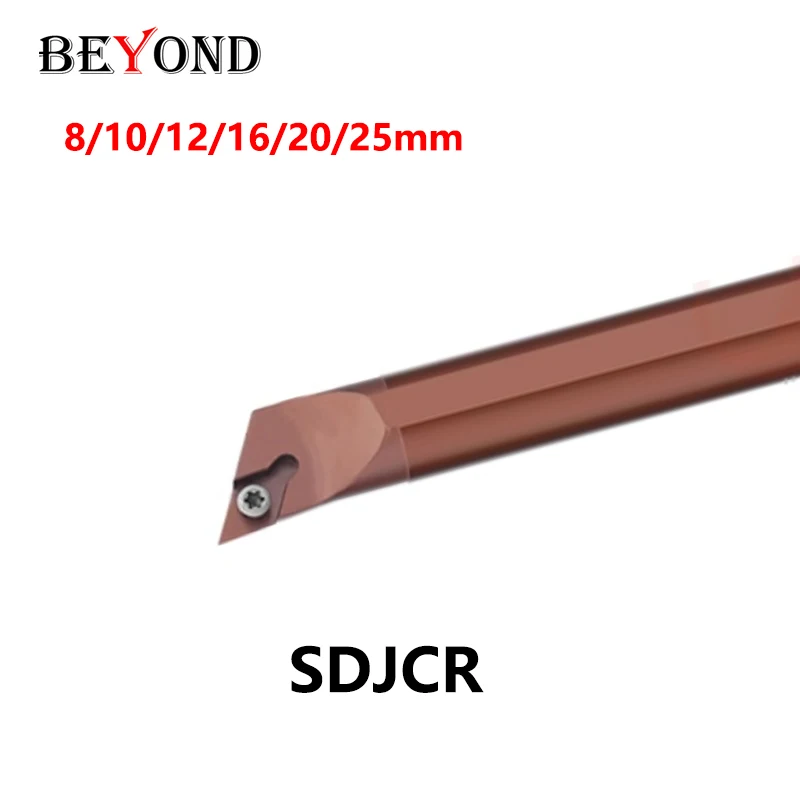 

BEYOND S08K-SDJCR07 S10K-SDJCR07 S12M S16Q-SDJCR11 S25S-SDJCR11 Spring Steel CNC Cutter Shank Internal Tool Bar SDJCR 8mm 10mm