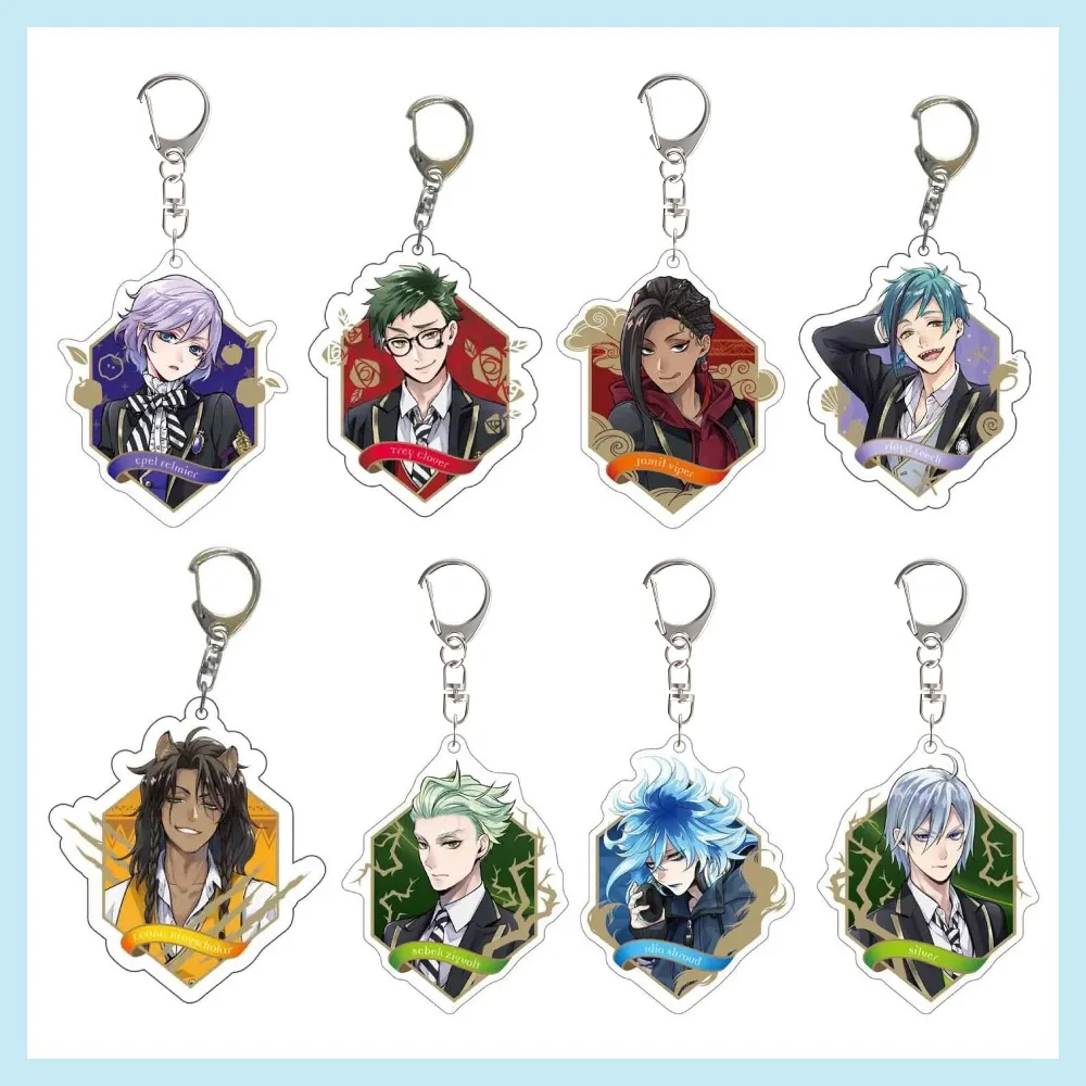 

Diy Twisted-Wonderland Creative Cartoons Acrylic Keychain Anime Peripherals Trend Jewelry Backpack Pendant Custom Holiday Gifts