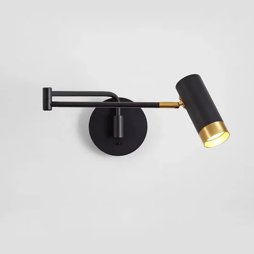 Applique murale LED à bras à bascule nordique, 110/220V, créative, télescopique, pliable, pour chevet, lecture, chambre à coucher, salon