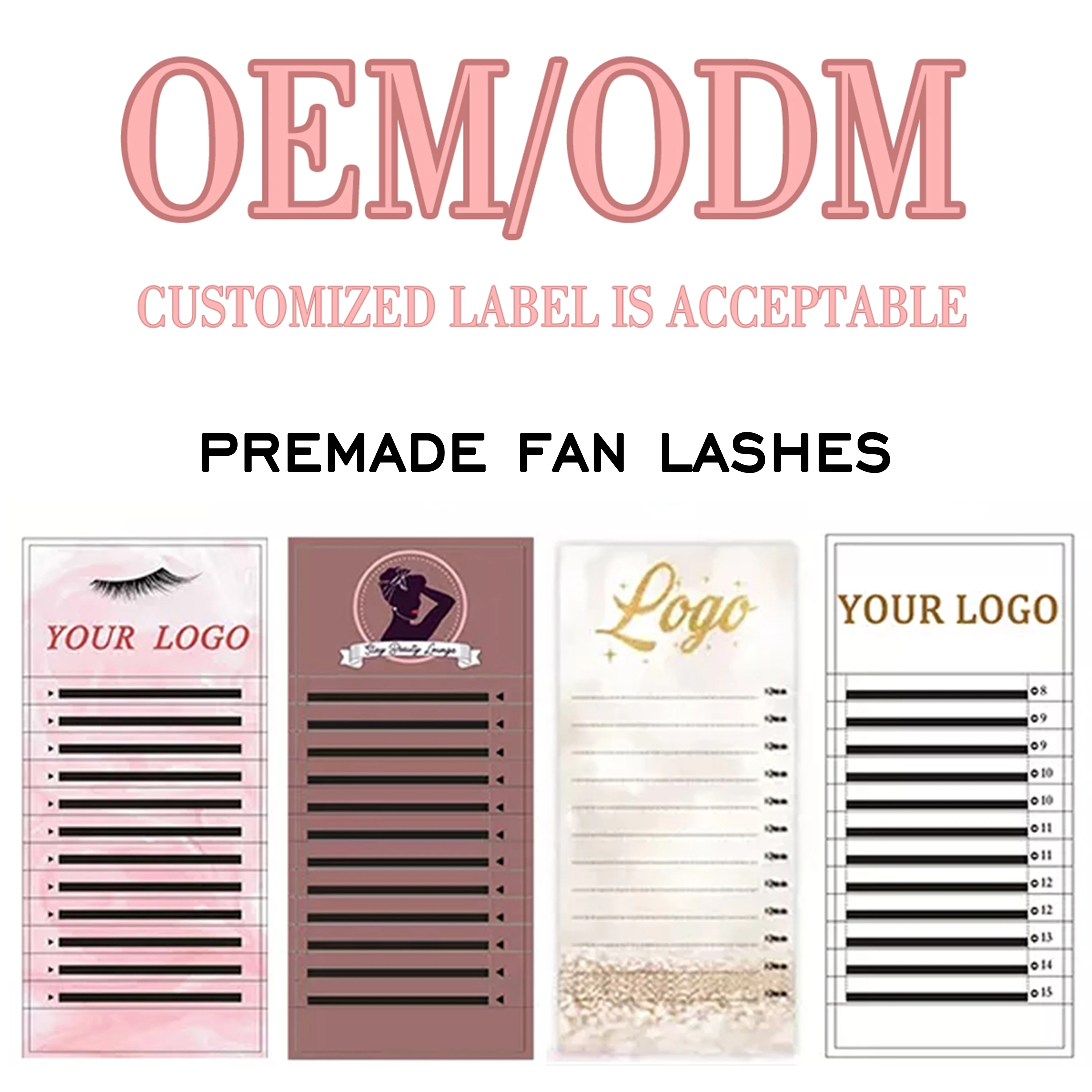 

Custom 58 Trays Easy Fan Lashes Imported Material With Private Logo