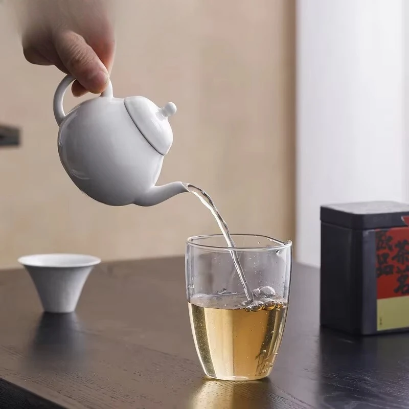 120ml Plant Ash Handmade Teapot Household Simple Filter Teapot Boutique Pot Tea Maker Kettle Cafes Accessories Ornaments 1pcs