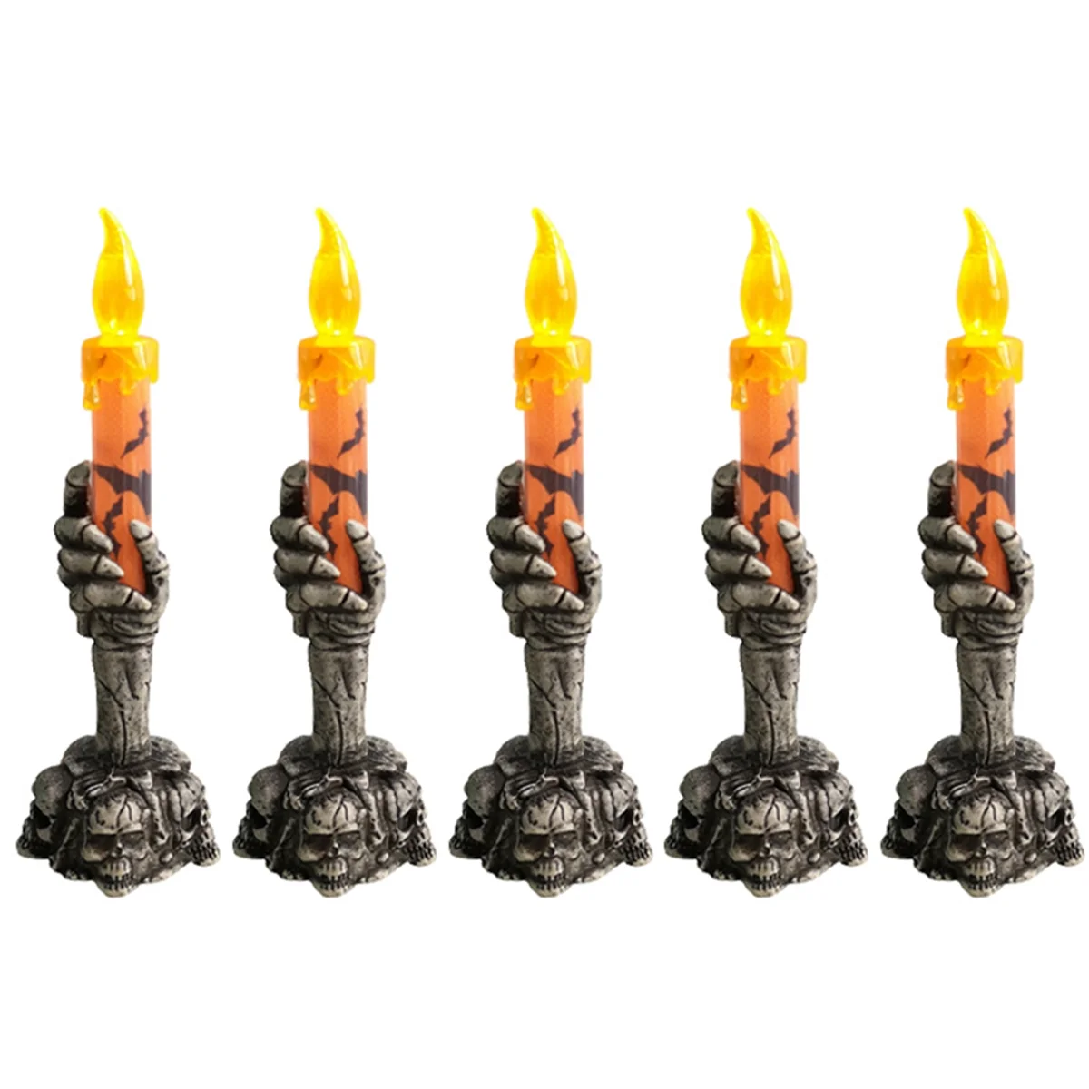 

Halloween LED Light Skeleton Ghost Handheld Candle Light Home Table Decoration Home Decor Orange