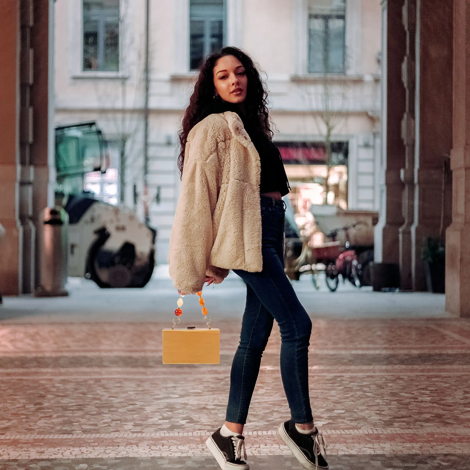 

2Pcs Resin Bag Chain Simulated Stone Stylish Handbag Strap Replacement DIY Accessory for Shoulder Bags Clutch Purse Upgrade