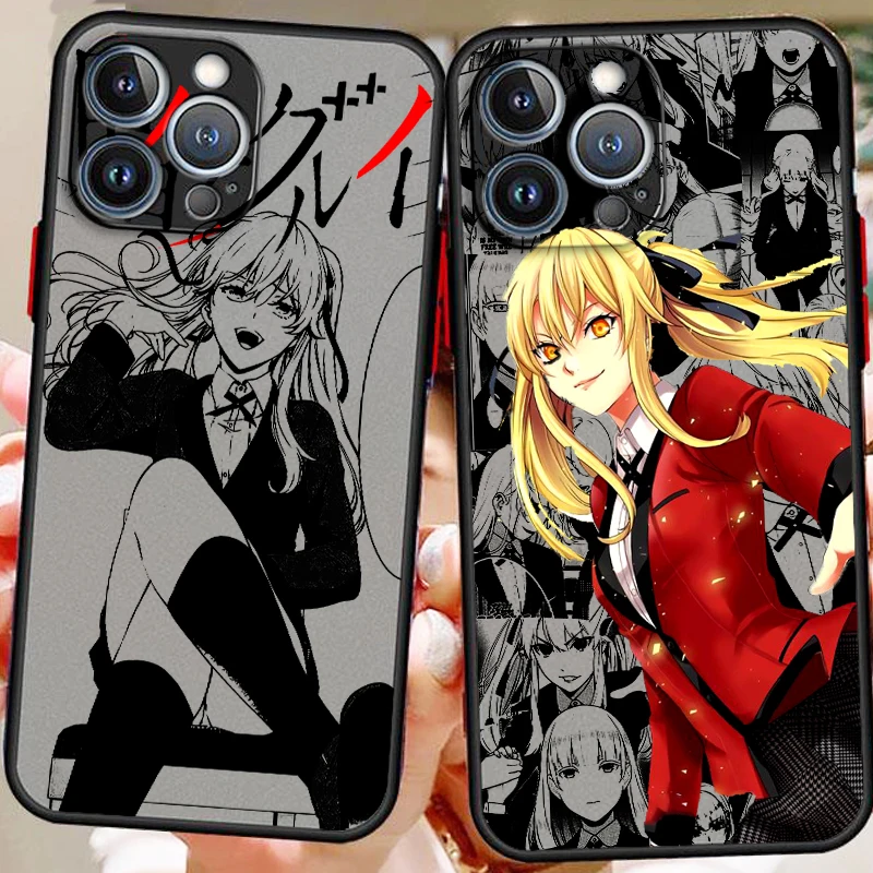 Kakegurui Popular Cool Anime Frosted Translucent For Apple iPhone 15 14 13 12 11 XS XR X 8 7 SE Pro Max Plus Mini TPU